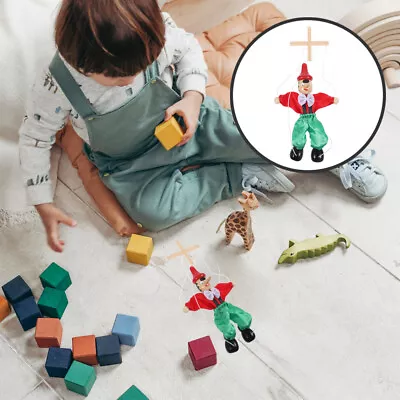  Unfinished Wooden Figurines Marionette Puppet For Kids Child Doll Toy • £10.45