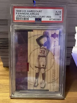 1998 Upper Deck Hardcourt #J18 Ewing Michael Jordan Jordan Holding Court PSA 9 • $99.99