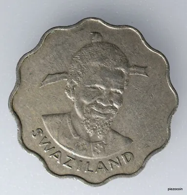 $3.72 • Buy Swaziland 20 Cents 1979, Sobhuza II, Elephant Head Coin KM# 11, Inv#A386