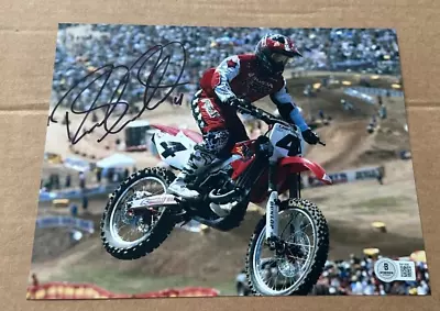 Ricky Carmichael Signed 8x10 Motorcross Photo Beckett Bas #6 • $61.10