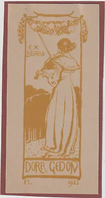 Original Vintage Art Nouveau-Jugendstil Lithography  Exlibris By LIEBENWEIN MAX. • $26.90