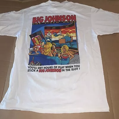 Vintage 1990's Big Johnson Video Games Graphic T-Shirt Size L VTG 90s Surf • $42.46