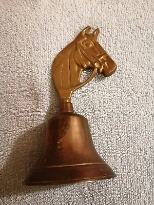 Small Brass Bell With Horse Head Attached Above The Bell • £5