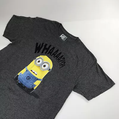 Despicable Me Shirt S & L Mens Grey Minion Made Whaaaa?!?! New Short Sleeve Tee • $14.99