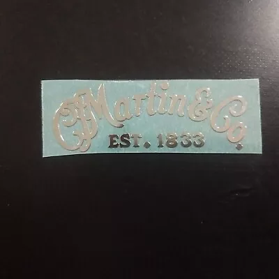 Gloss Silver Metal Self Adhesive Martin Guitar Headstock Logo Decals • $9.99