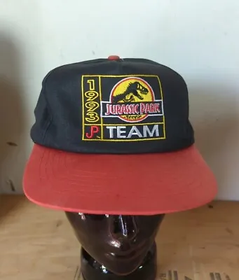 McDonalds Jurassic Park Team 1993 Movie Promo Snapback Hat Black Red Cap • $17