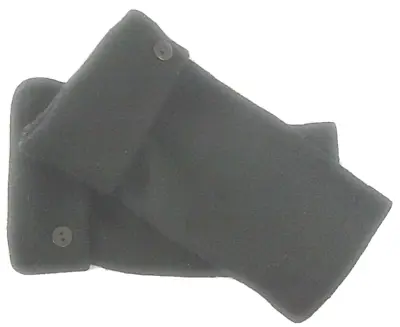 Fingerless Gloves Black 100% Merino Wool M - L Medium - Large Mittens Women's • $34.98