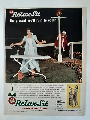 Vintage Australian Advertising 1958 Ad K & A RELAX SIT IRONING BOARD Santa Art • $14.95