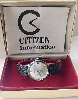 Vintage Citizen Mens Stainless Steel Plated Watch 17 Jewel New Old Stock 60-70's • £80