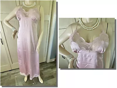 RARE Vintage 1970s Victorias Secret 40s Style Satin Gown NOS Mauve Pink S • $7.99