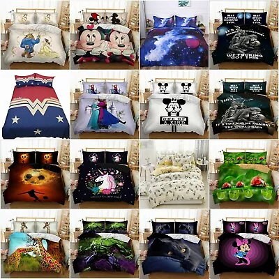 Skull Animals Duvet Quilt Cover Bedding Set Single Double King Size Pillow Cases • £20.99