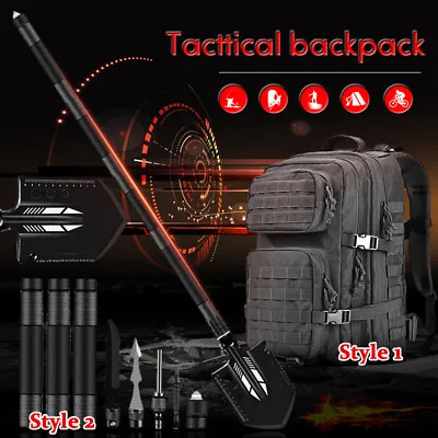 Military Folding Shovel Survival Tactical Backpack Outdoor Camping Hunting Tool • $35.99