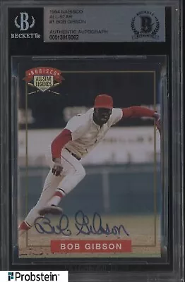 Bob Gibson HOF Signed 1994 Nabisco All-Star #1 St. Louis Cardinals AUTO BGS BAS • $10.50