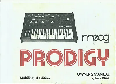 Moog  PRODIGY MANUAL1981 Multilingual In USB Stick 100 Pages Original Copy - VTG • $14