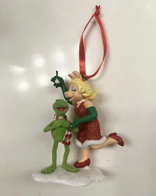 Disney Parks Hensons Muppets Miss Piggy Kermit Frog Mistletoe Tree Ornament • $68.99