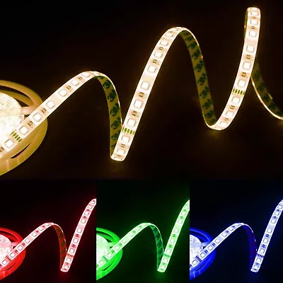 Flexible 12V 24V IP44 SMD 5050 LED Strip Light TV Back Light RGB Colour Changing • £28