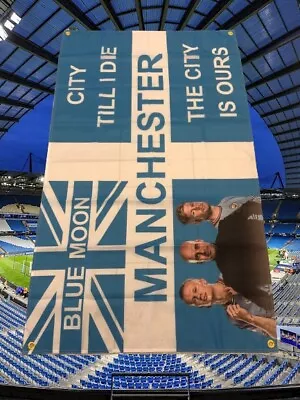 Manchester City Flag (3x5ft) Man City Flag MCFC The Treble MCFC Flag • £13.99