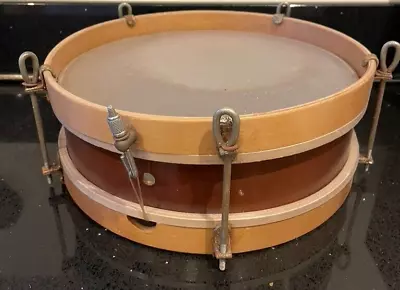 Vintage Wooden Antique Drum 9.25  X 4  - Complete And In Perfect Condition • $149.20