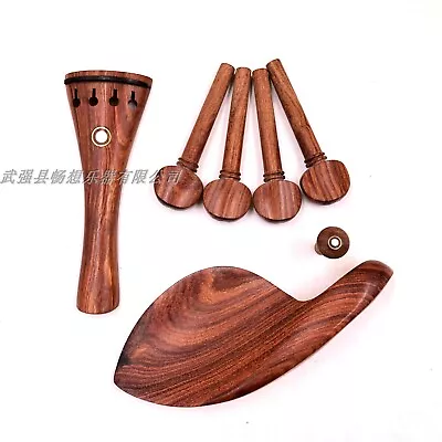 Set Viola Fittings 15 -16 tailpiecechinrestpegs Endpin Viola Parts Rosewood • $12