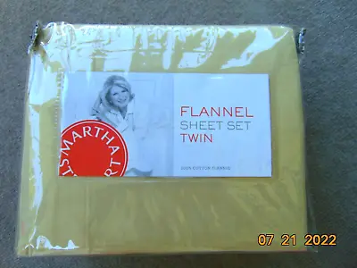 Martha Stewart 100% Cotton Flannel Sheet Set Solid Taupe Twin Size • $33.75