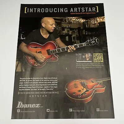 Jazz Guitarist Mark Whitfield + Ibanez ARTSTAR Guitars 2013 Print Ad 8 X11  • $8.25