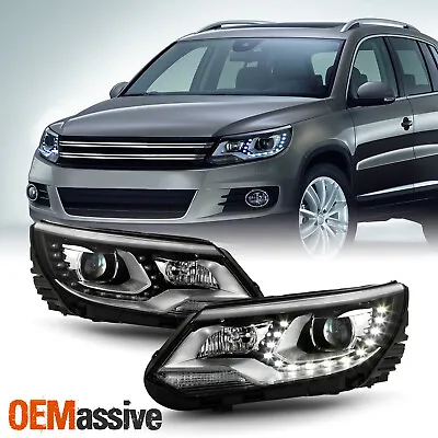 Fits 2012-2017 Volkswagen VW Tiguan Projector LED DRL Headlights Light • $298.98