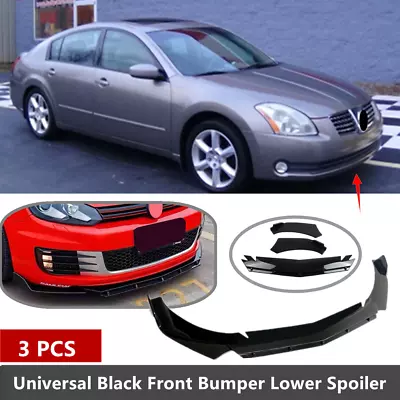 Add-on Universal Fit For 2004-2008 Nissan Maxima Front Bumper Lower Lip Spoiler • $57.97