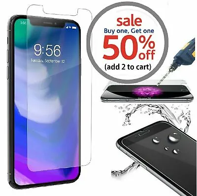 For IPhone 12 11 Pro 6 7 8 Plus X XS XR XS Max  Tempered Glass Screen Protector • $2.55