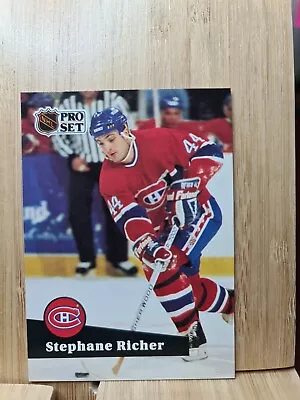 STEPHANE RICHER🏆1991 Pro Set #122 MONTREAL NHL Hockey Card🏆FREE POST • $4