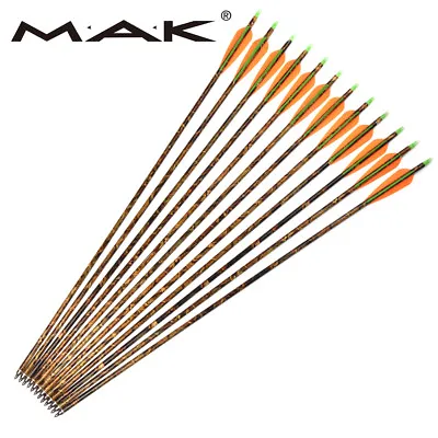 $24.19 • Buy 30in Camo Aluminum Hunting Arrows Spine 300 Wholesales Archery 6/12/50pcs