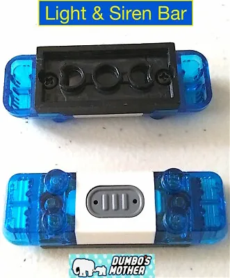$4.98 • Buy LEGO Light & Siren Sound Bar 2x6x1 Police Fire Rescue Trans Dark Blue 2x4 Base 