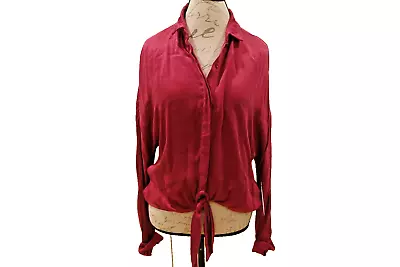 Bella Dahl - NWT - Dolman Long Sleeve Button Up Top - In Fuschia -Size M • $60