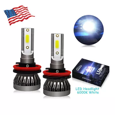 2pcs H11 LED Headlight Front Headlamp High/Low Beam Bulbs Kit 6000K White 5000LM • $19.99