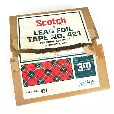 Scotch 3M Lead Foil Tape 421 Pressure Sensitive W/out Liner 1/2 In. X 36 Yd. NEW • $79.95