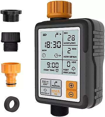 Kazeila Digital Irrigation Timer - Programmable Water Timer Garden Lawn Hose • $30.95