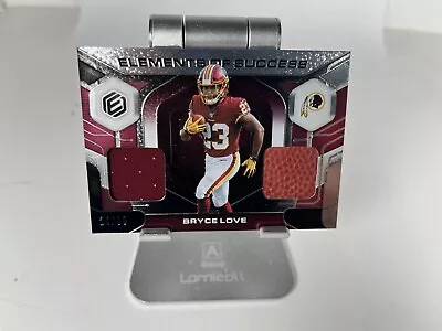 2019 Elements Football Bryce Love Dual Player Used Patch Football/Uniform /99 • $0.99