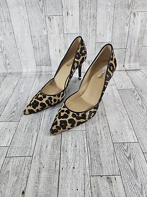 Michael Kors Leopard Print Stiletto Heel Pumps Size 6 M Pointed Toe Shoes • $23.75