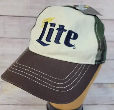 NWT Miller Lite Beer Embroidered Baseball Cap Hat Camouflage Infinity Headwear • $14.50