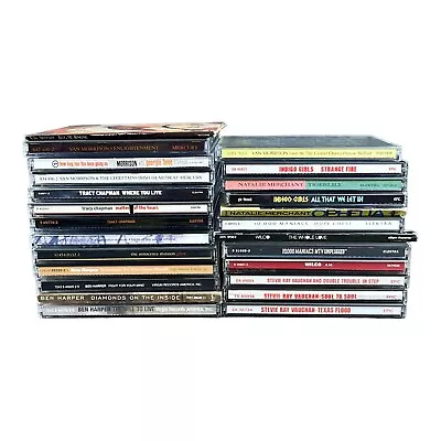 Folk Blues Rock CD Lot Of 25 Van Morrison Stevie Ray Vaughn Ben Harper Wilco • $25