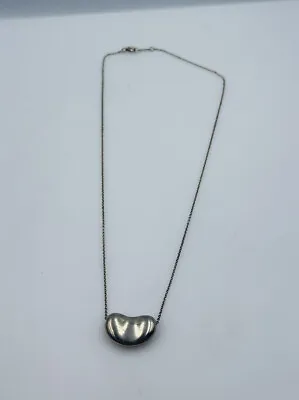 Tiffany & Co. Authentic Elsa Peretti Sterling Silver Bean Necklace • $150