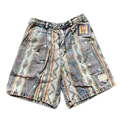 Quiksilver Ocean Tribe Print Abstract Surf Shorts Mens 28 Chino Skate Vintage • $72