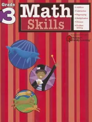 Math Skills: Grade 3 (Flash Kids Harcourt Family Learning) - VERY GOOD • $3.78