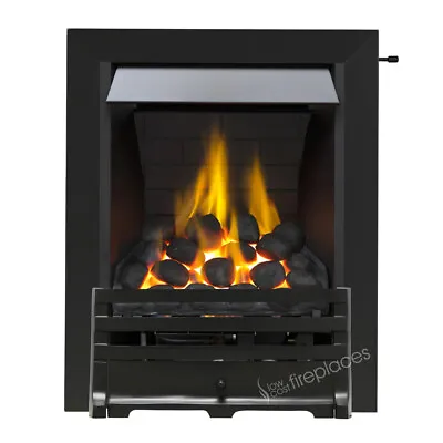 MODERN SLIMLINE SLIDE CONTROL GAS FIRE CHIMNEY FIREPLACE INSET COLOUR CHOICE 3kW • £275