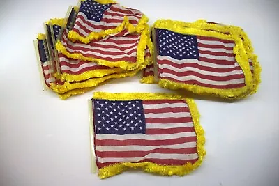 Vintage Gold Fringe Tasseled Mini American Flags Crafts Lot Of 15 • $14.99