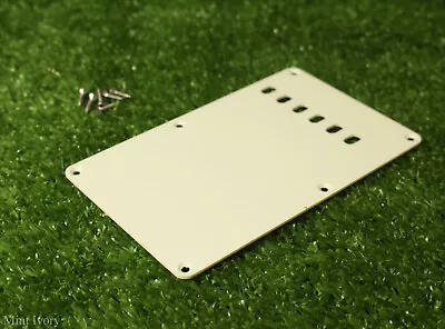 Vintage Style Tremolo Cover Back Plate For Fender Strat - Mint Ivory 1 Ply 1.4mm • $14.25