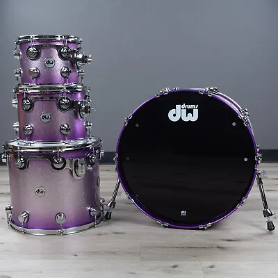 DW Drum Workshop Collectors Series 4-Piece Shell Pack Lacquer Lavender Glitz • $5353