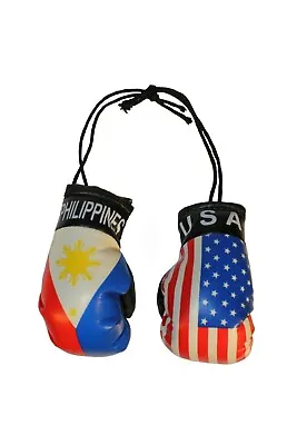 USA & PHILIPPINES Country Flags Mini BOXING GLOVES .. New • $5.99