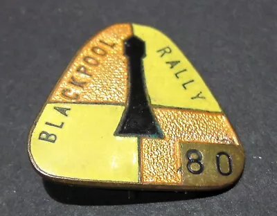 Blackpool Enamel Motorcycle Rally Badge 1980 • £5