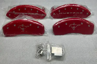 MGP 15-23 Mustang EcoBoost Caliper Covers - Red W/ Pony Tri-Bar Logo • $225