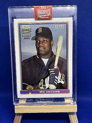 2023 Topps Archives Signature Series Boston Red Sox Mo Vaughn Auto /22 • $35